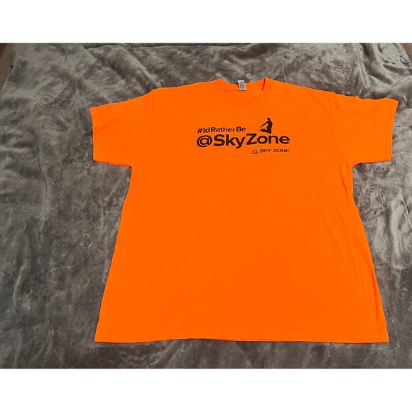 Gildan Other - Gildan Sky Zone Trampoline Park Graphic T-Shirt Orange Mens XL Short Sleeve Tee
